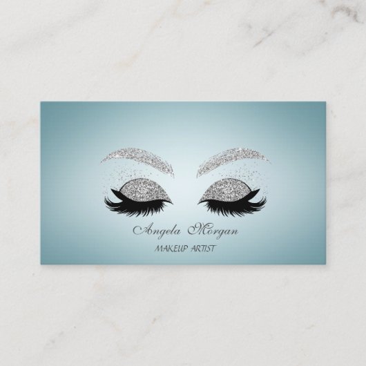 Elegant charming Professional Glitter Faux Lashes Visitekaartje (Voorkant)