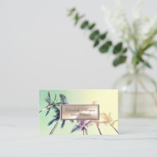 Elegant charming Professional, palmboom Visitekaartje (Staand voorkant)