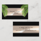 Elegant charming Professional, zwart, palmboom Visitekaartje (Voorkant / Achterkant)