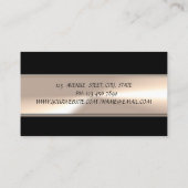 Elegant charming Professional, zwart, palmboom Visitekaartje (Achterkant)