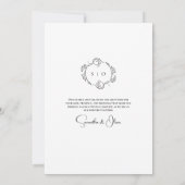 Elegant Charming Simple Photo Thank You Card Save The Date (Achterkant)