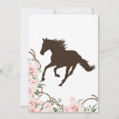 Elegant Charro Quinceanera White Pink Floral Kaart (Achterkant)