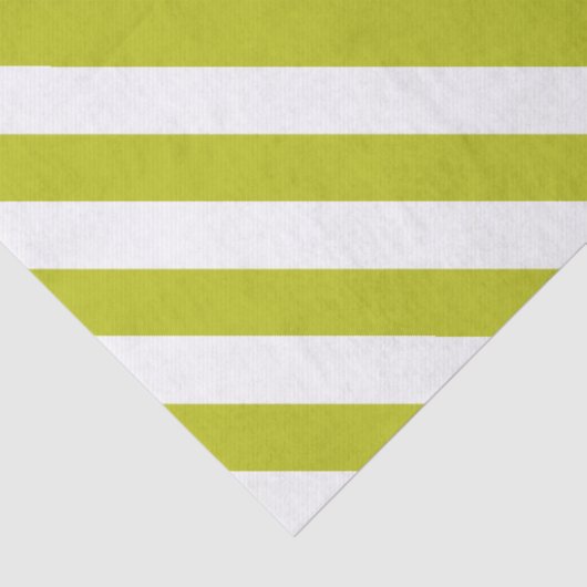 Elegant Chartreuse and White Striped Pattern Tissuepapier (Detail)