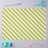 Elegant Chartreuse and White Striped Pattern Tissuepapier (Craft)