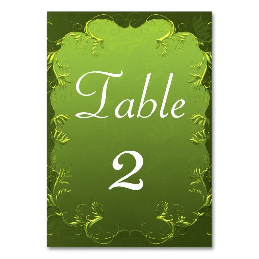 Elegant Chartreuse Blue Wedding Reception Kaart (Achterkant)