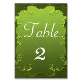 Elegant Chartreuse Blue Wedding Reception Kaart (Voorkant)
