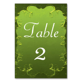 Elegant Chartreuse Blue Wedding Reception Kaart