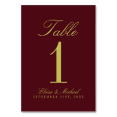 Elegant Chartreuse Burgundy Simple Wedding Kaart (Voorkant)