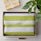 Elegant Chartreuse en Wit Gestreepte Patroon Tissuepapier (Geschenk)