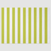 Elegant Chartreuse en Wit Gestreepte Patroon Tissuepapier (Voorkant)