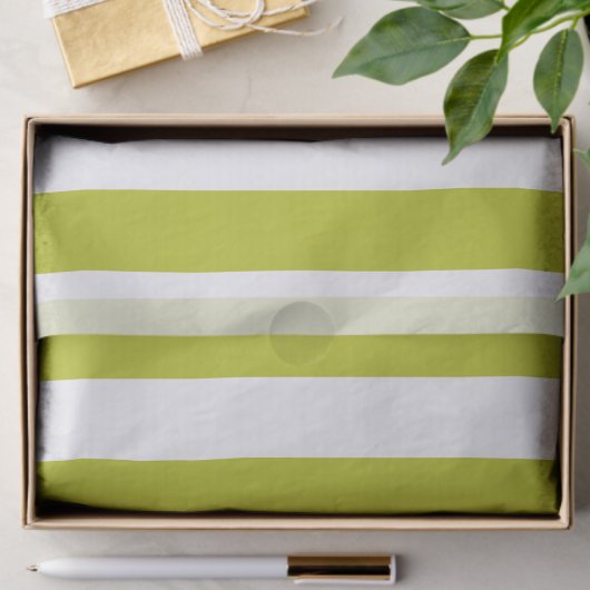 Elegant Chartreuse en Wit Gestreepte Patroon Tissuepapier