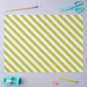 Elegant Chartreuse en Witte Gestreepte Patroon Tissuepapier (Craft)
