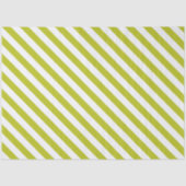 Elegant Chartreuse en Witte Gestreepte Patroon Tissuepapier (Voorkant)