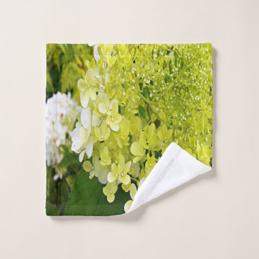 Elegant Chartreuse Green Limelight Hydrangea Bad Handdoek (Wasdoekje)
