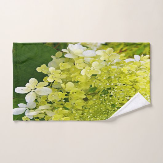 Elegant Chartreuse Green Limelight Hydrangea Bad Handdoek (Handdoek)