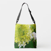 Elegant Chartreuse Green Limelight Hydrangea Crossbody Tas (Achterkant)