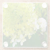 Elegant Chartreuse Green Limelight Hydrangea Glazen Onderzetter (Achterkant)
