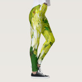 Elegant Chartreuse Green Limelight Hydrangea Leggings (Rechts)