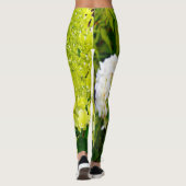 Elegant Chartreuse Green Limelight Hydrangea Leggings (Achterkant)