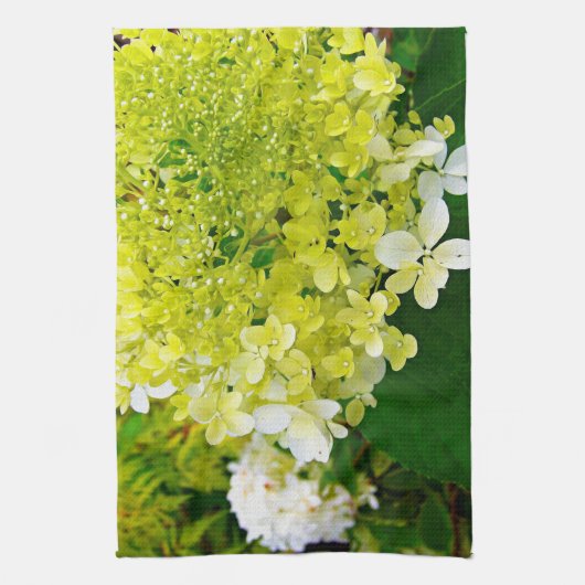 Elegant Chartreuse Green Limelight Hydrangea Theedoek (Verticaal)