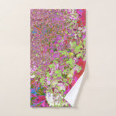 Elegant Chartreuse Green, Pink and Blue Hydrangea Bad Handdoek (Handdoek)
