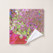 Elegant Chartreuse Green, Pink and Blue Hydrangea Bad Handdoek (Wasdoekje)