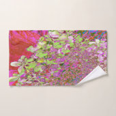 Elegant Chartreuse Green, Pink and Blue Hydrangea Bad Handdoek (Handdoek)