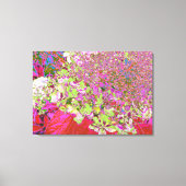 Elegant Chartreuse Green, Pink and Blue Hydrangea Canvas Afdruk (Voorkant)