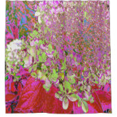 Elegant Chartreuse Green, Pink and Blue Hydrangea Douchegordijn (Voorkant)