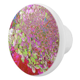 Elegant Chartreuse Green, Pink and Blue Hydrangea Keramische Knop
