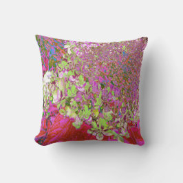 Elegant Chartreuse Green, Pink and Blue Hydrangea Kussen
