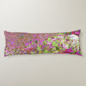 Elegant Chartreuse Green, Pink and Blue Hydrangea Lichaamskussen (Achterkant)