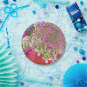 Elegant Chartreuse Green, Pink and Blue Hydrangea Papieren Bordje (Feest)