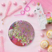 Elegant Chartreuse Green, Pink and Blue Hydrangea Papieren Bordje (Feest)