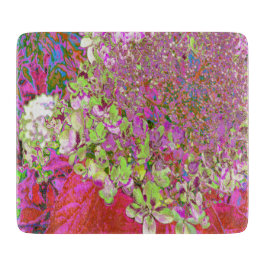 Elegant Chartreuse Green, Pink and Blue Hydrangea Snijplank