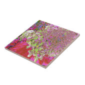 Elegant Chartreuse Green, Pink and Blue Hydrangea Tegeltje (Zijkant)