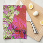 Elegant Chartreuse Green, Pink and Blue Hydrangea Theedoek (Quarter Fold)