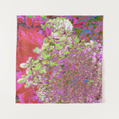 Elegant Chartreuse Green, Pink and Blue Hydrangea Wandkleed (Voorkant (horizontaal))