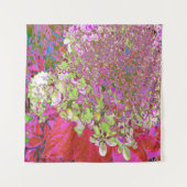 Elegant Chartreuse Green, Pink and Blue Hydrangea Wandkleed (Voorkant)
