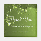 Elegant Chartreuse Green Wedding Bedankt Magneet (Voorkant)