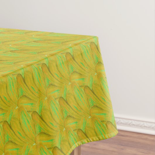 Elegant Chartreuse Groen Bloemmotief Tafelkleed (Voorbeeld)
