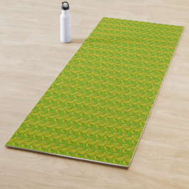 Elegant Chartreuse Groen Bloemmotief Yogamat