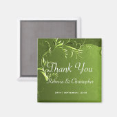 Elegant Chartreuse Groen Trouw Dankjewel Magneet (Voorkant / Achterkant)