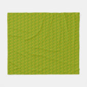 Elegant Chartreuse Groene Bloempatroon Fleece Deken (Voorkant (Horizontaal))