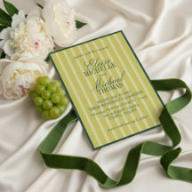Elegant Chartreuse Streeppatroon Formeel