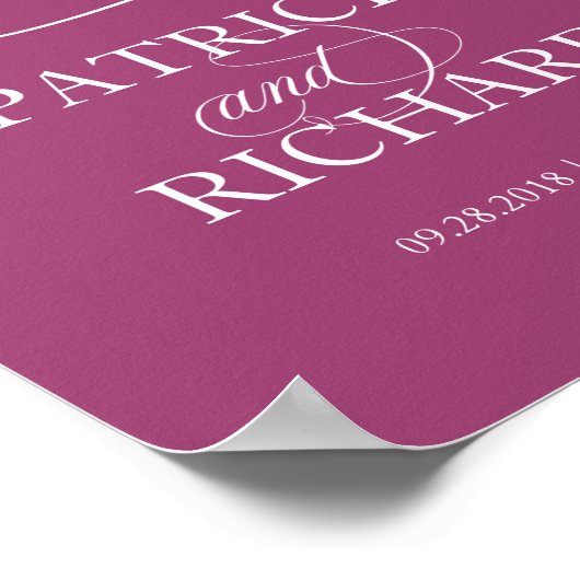 Elegant chassis Welkom bij ons beginteken Poster (Hoek)