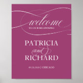 Elegant chassis Welkom bij ons beginteken Poster (Voorkant)