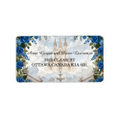 Elegant Chateau & Formal Royal Floral Address Etiket (Voorkant)
