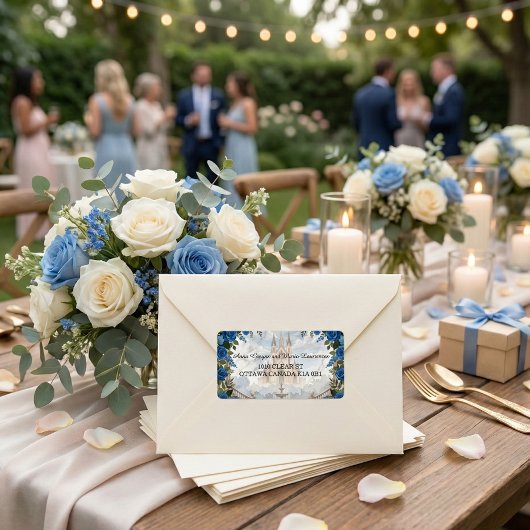 Elegant Chateau & Formal Royal Floral Address Etiket