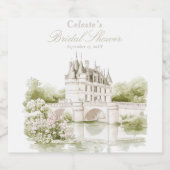 Elegant Chateau Franse Romance Vrijgezellenfeest Sparkling Wijnetiket (Enkel label)
